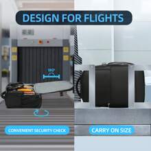 Travel Backpack, Large Backpack, Carry On Backpack,17-Inch Laptop Backpack With Charging Port & Trolley Sleeve, Waterproof Lightweight Backpack, Carry On Backpack For Airplanes, Travel Backpack For Men, Travel Backpack For Women - màu đen - Xem 3