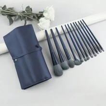 Bộ 12 cọ trang điểm kèm hộp đựng, phấn phủ, phấn mắt, kem nền, cọ che khuyết điểm, cọ mỹ phẩm đa năng lông mềm Bộ quà tặng, Bộ cọ, Bộ cọ trang điểm, Bộ cọ trang điểm, Bộ trang điểm hoàn chỉnh, Bộ cọ trang điểm, Bộ trang điểm hoàn chỉnh, Bộ cọ, Bộ cọ trang điểm, Bộ quà tặng trang điểm - Màu xanh hải quân - Xem 5