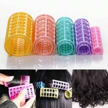 6-14pcs No Heat Hair Curlers, Plastic Material, Create Voluminous Curls, Suitable For Bangs & Hairstyles, Ideal Hair Styling Tool & Accessory - Multicolor - View 7