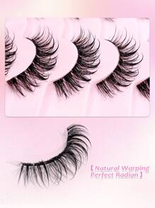 Asiteo 7 对湿睫毛漫画仿貂皮睫毛 Y2K 风格 3D 蓬松自然戏剧睫毛延长化妆工具 - 尖尾漫畫款 - 查看 7