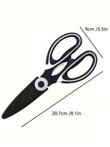 1pc Multifunctional Stainless Steel Kitchen Scissors With Bone Cutter, Suitable For Cutting Chicken, Meat And Fish, Food Cutting Tool For Home And Baby Food