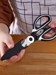 1pc Multifunctional Stainless Steel Kitchen Scissors With Bone Cutter, Suitable For Cutting Chicken, Meat And Fish, Food Cutting Tool For Home And Baby Food