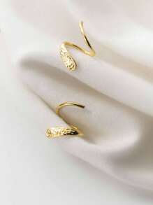 1 Pair Simplistic 925 Sterling Silver Spiral Stud Earrings, Sweet Korean Jewelry Accessory, Friendship & Couples Gift