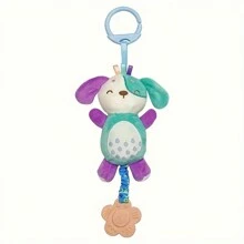 Plush Baby Toy With Portable Hanging Ring Chimes Toy - Baby Stroller Chimes Plush Rattle Doll, Suitable For Car Seat, Random Color Accessories