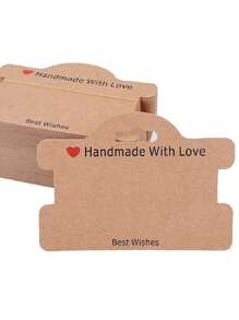 100pcs/50pcs/30pcs/10pcs Small Business Bracelet Packaging, Bracelet Display Card, Suitable For Handmade Crafts, Hanging Jewelry Bracelets, Necklaces And Of Commercial Products - Multicolor - View 4