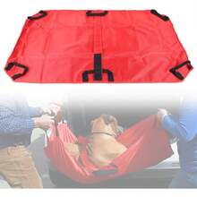 CNCEST Transport Stretcher For Dogs 110kg Load Emergency Pet Carrier With Strap Foldable Emergency Animal For Animal Medical Injury Rescue Disability - Red and Black - View 3