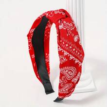 1 chiếc khăn Bandana họa tiết Paisley Bohemian cổ điển dành cho nữ - Băng đô Bandana thắt nút bản rộng, nút thắt chun ở trên, chống trượt - Nhiều màu - Xem 12