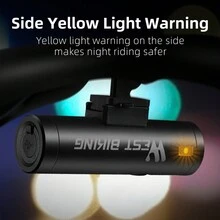 WEST BIKING Đèn xe đạp, đèn pha có thể tháo rời, đèn hợp kim nhôm có độ sáng cao để đi xe ban đêm - Nhiều màu - Xem 12