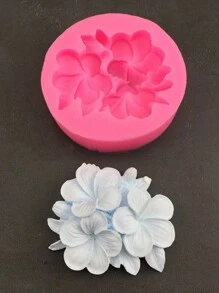 1 件栀子花和鸡蛋花系列硅胶模具，手工树脂蜡烛模具 - 粉色 - 查看 5