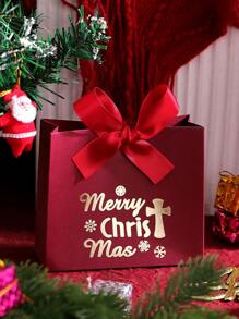 10 个优雅圣诞礼品盒，配金色和红色蝴蝶结迷你节日礼品袋，用于糖果、巧克力和小礼物 | 完美的圣诞派对礼物、圣诞袜填充物和季节性装饰 - 圣诞快乐设计 - 多色 - 查看 12