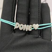 3D Custom Colorful Ropes Balloon Name Bracelet Bubble Letter Bracelet