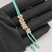 3D Custom Colorful Ropes Balloon Name Bracelet Bubble Letter Bracelet