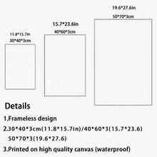 3 chiếc, Lá đen trắng Nghệ thuật treo tường, Bắc Âu Hiện đại Tối giản phong cách áp phích In Tranh vải, Trang trí nhà cửa, Đồ trang trí phòng, Ý tưởng quà tặng, Thích hợp để vẽ trang trí trong văn phòng, Phòng ngủ, Phòng khách 19,7 * 27,6 inch, Không khung - A - Xem 5