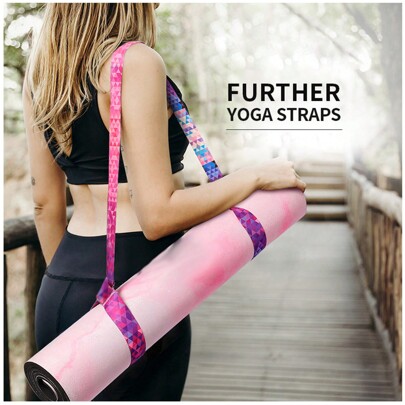1pc Yoga Mat Strap, Adjustable Durable Yoga Mat Strap, Stretching Strap, Leg Stretching Strap For Yoga Mat Yoga Workout