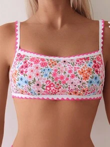 Ditsy Floral Tie Sides Sexy Bikini Set Summer