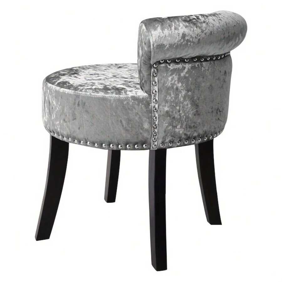 Crushed Velvet Dressing Table Stool Chair Piano Makeup Seat Vanity