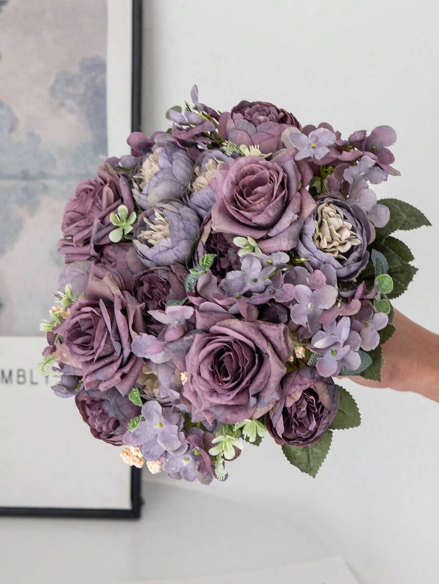 1PC Artificial Flowers, Rose Bouquets, Fake Daisy Silk Hydrangea Fake