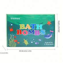 24pcs/Box 50g Aromatherapy Bath Bomb Fizzers With Essential Oils, Plant Extracts Handmade Spa Bath Salts, Great Gift Idea For Mom, Women, Men, Birthday