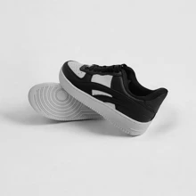 Women's And Men's Casual White Black Gray Pink Sneakers For Everyday Skate Blogger Launch Immediate Shipping - 黑與白 - 查看 3