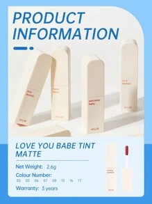 4U2 LOVE YOU BABE TINT MATTE#16 砖红色 牛奶咖啡 - #16 BRICK RED MILK COFFEE - 查看 7