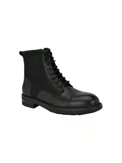 Men's Domly Lace-Up Almond Toe Casual Boots