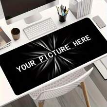 1pc Customizable Large Mouse Pad With Non Slip Rubber Base - Personalized Office Desk Pad, Office Decoration, Suitable For DIY Gifts For Boyfriends/Girlfriends, Birthdays And Anniversaries, With PET, Couple Or Family Photos - Rubber Material Back To School,Multi-Functional,Ornamental,Reusable,Modern,Colorful,Cute,Vintage,Cartoon,Kawaii,Custom,Personalized,Unique,Customized,Workers,Clients,Students,For Business/Work/Office,For School