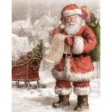 1 tấm vải Canvas trang trí tường Giáng sinh cổ điển nhẹ nhàng, trang trí nhà nông thôn, phong cảnh mùa đông, nghệ thuật ngày lễ, không khung - Nhiều màu - Xem 18