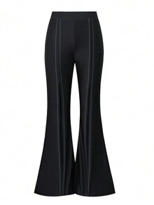 Fashion Women One-Piece Swimwear With Cover-Up Pants, For Summer Beach Vacation