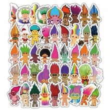 60Pcs Troll Doll Stickers Cute Vintage Doodle Vinyl Waterproof Stickers, Suitable For Water Bottles, Laptops, Phones, Skateboards, Guitars, Luggage, Scrapbooks, Helmets, Decorations For Children, Teenagers, Adults' Party And Diy, Scrapbooking, Gifting, Christmas Decoration,Kids Luggage,Gravity Falls,Christmas Vinyl Stickers - Multicolor - View 10