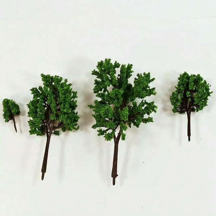 412cm HO N Scale Plastic Model Trees Railroad Landscape Scenery Model