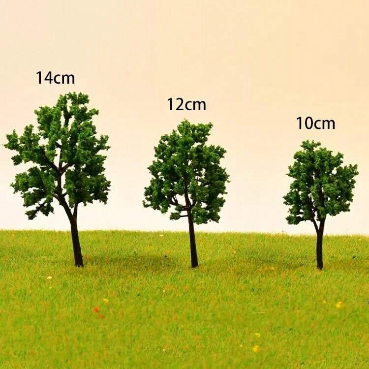 412cm HO N Scale Plastic Model Trees Railroad Landscape Scenery Model