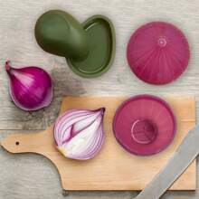 5 hộp đựng hình trái cây và rau củ, hộp đựng hành tây chanh bơ tỏi và cà chua cho tủ lạnh, hộp đựng thực phẩm có thể tái sử dụng có nắp, hộp đựng rau củ giòn giúp thực phẩm tươi lâu hơn, đồ dùng nhà bếp - Nhiều màu - Xem 5