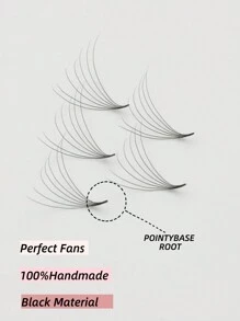1 Hộp 620Fans Promade Loose Fan Lashes Extension 0.07mm Pointy Base 3D/4D/5D/6D/7D Volume Premade Fans Mi Extension - C - Xem 48