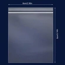 100 Peças Sacos Plásticos Selados com Zíper, Bolsa de Armazenamento de Plástico Transparente, Ferramenta para Pintura de Diamante, Pequena Joia, Embalagem de Alimentos, Sacos de Fechamento com Zíper Reusáveis