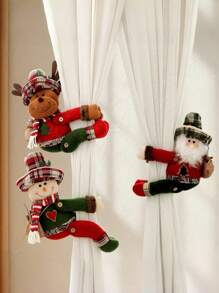 1 cái Khóa rèm cửa lớn Trang trí cửa sổ Giáng sinh Rèm cửa hoạt hình Buộc lại Móc rèm cho phòng khách phòng ngủ Trang trí nhà lễ hội (Người tuyết Elk Santa) Trang trí Giáng sinh Trang trí Giáng sinh Trang trí Giáng sinh - Nhiều màu - Xem 2