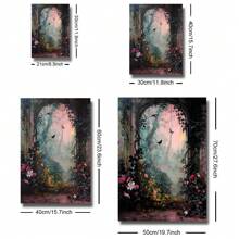 1pc Unframed Gothic Style Black Swan Art Retro Poster Dark Academia Moody Vintage Painting Canvas Print Wall Picture Ideal Gift For Dorm,Apartment,Living Room,Bedroom,Home Decoration