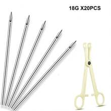 Piercing Needles Stainless Steel Needles For Piercing Disposable Ear Nose Navel Nipple Lip Tongue Hollow Piercing Needle - Silver - View 23