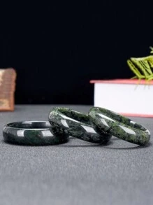 Elegant Jade Green Natural Jade Bracelet - Vintage Sexy Style, Suitable For Casual Or Sportswear, Fashion Women's Amulet Bangle, Jewelry Birthday Gift (With Box), Color Depth Randomly Shipped - bracelet - View 2