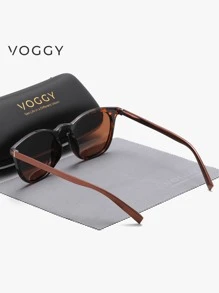 VOGGY 時尚極簡復古金屬 UV400 偏光太陽眼鏡，男女通用，適合運動、開車、戶外騎行、釣魚、度假旅行、派對裝飾道具禮物 - 彩色 - 查看 4