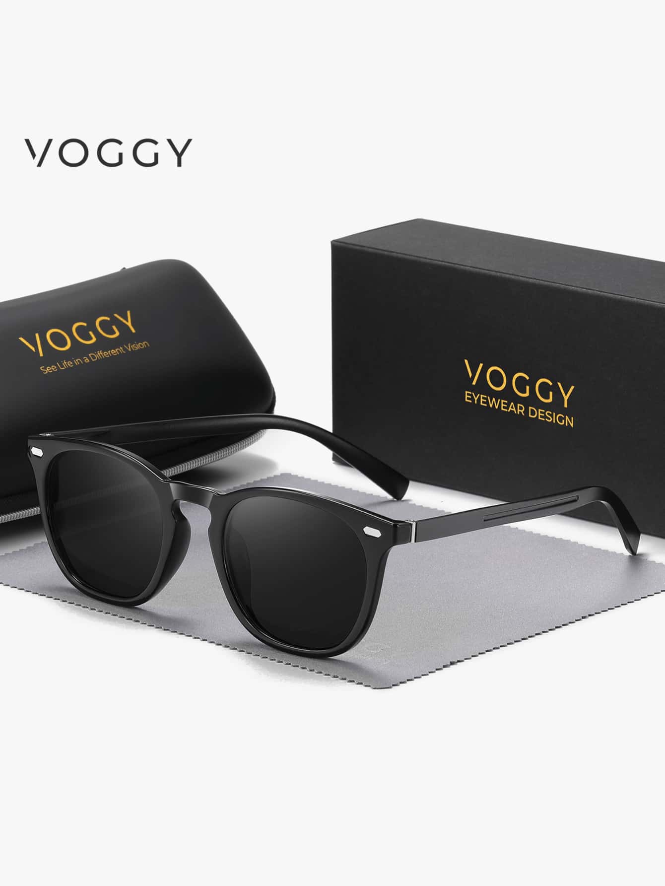 VOGGY 時尚極簡復古金屬 UV400 偏光太陽眼鏡，男女通用，適合運動、開車、戶外騎行、釣魚、度假旅行、派對裝飾道具禮物