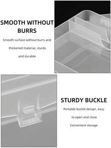 1Pc Double Layer Storage Box For Nail Tools, Large Capacity Toolbox That Can Hold Nail Polish, Glue, And Rubbing Strips, Double-Layer Compartment Storage Box