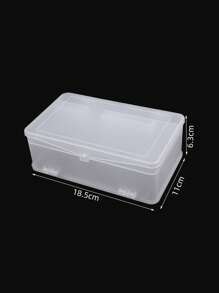 1Pc Double Layer Storage Box For Nail Tools, Large Capacity Toolbox That Can Hold Nail Polish, Glue, And Rubbing Strips, Double-Layer Compartment Storage Box