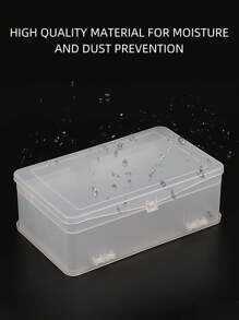 1Pc Double Layer Storage Box For Nail Tools, Large Capacity Toolbox That Can Hold Nail Polish, Glue, And Rubbing Strips, Double-Layer Compartment Storage Box