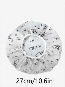 4 件装浴帽，可调节印花帽，防水浴帽，可重复使用浴帽，松紧带浴帽，女士水疗沙龙用 - 彩色 - 查看 3