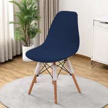 1/2/4/6pcs Corduroy Imitational Velvet Eames Chair Cover Elastic Plastic Shell Chair Seat Cushion Slipcover, Solid Color - Multicolor - View 18