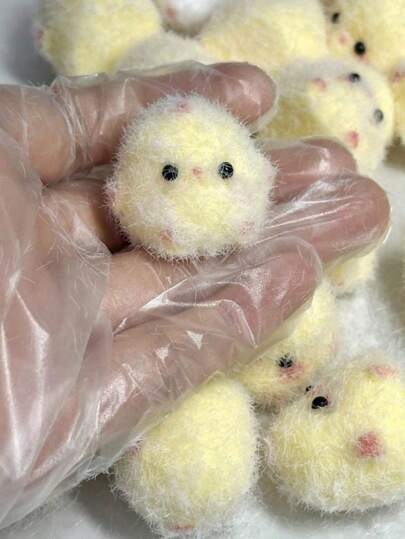 1pc Creative Bouncy Chick Squeeze Stress Relief Squishy Toy, Cute Cartoon Mini Squeeze Toy, Birthday Gift