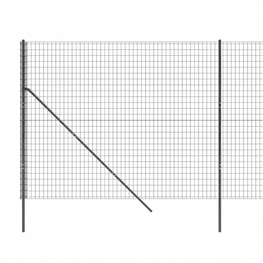 Maschendrahtzaun aus verzinktem Stahl, Anthrazit, 2,2 x 25 Meter