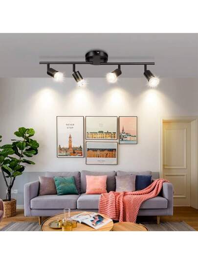 Iluminación De Riel Led De 4 Luces(sin bombilla)