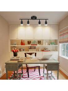 Iluminación De Riel Led De 4 Luces(sin bombilla) - Negro - Ver 5