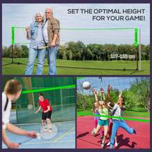 SPORTNOW Portable Badminton Set, 5M Multi-Sports Badminton Net For Pickleball Volleyball With 3 Shuttlecocks, 4 Rackets, For Indoor Outdoor, Garden, Beach - Black - View 4